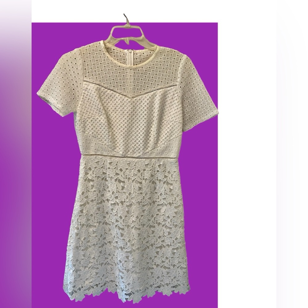 Reiss white lace summer dress